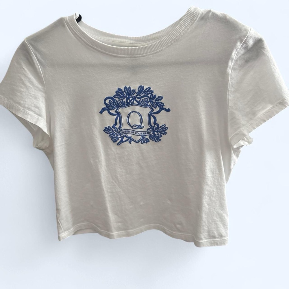 H&M White Crop T-Shirt